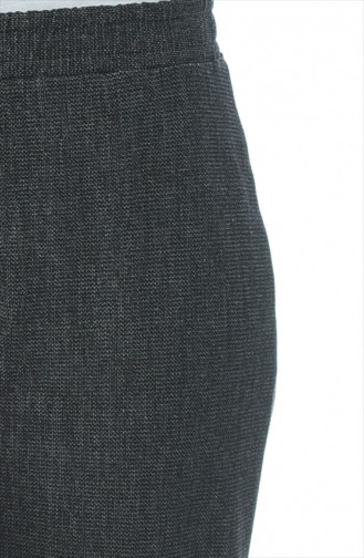 Waist Elastic Trousers Black White 2120-01