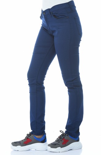 High waist Battal Pants 17059-03 Navy Blue 17059-03