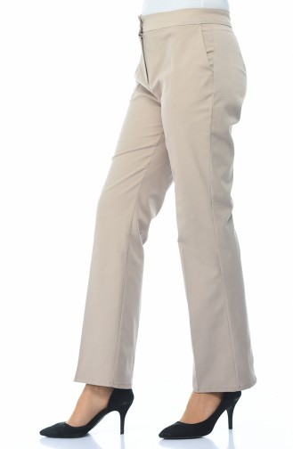 Classic Trousers With Pockets Beige 2081-01