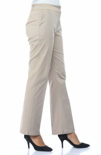 Classic Trousers With Pockets Beige 2081-01