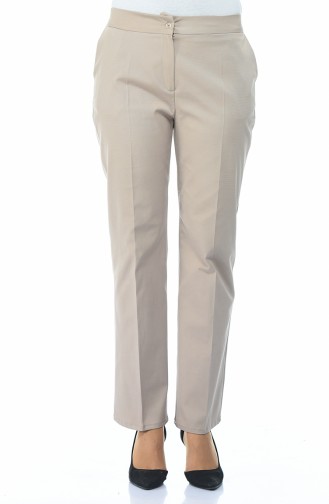 Classic Trousers With Pockets Beige 2081-01