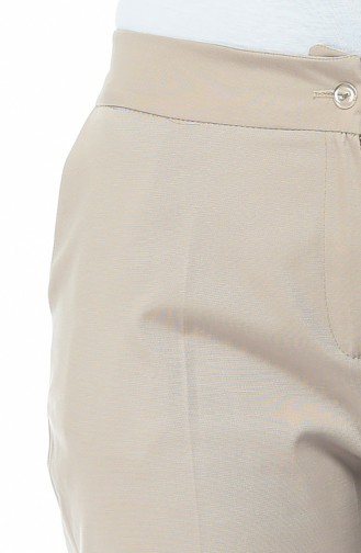 Classic Trousers With Pockets Beige 2081-01