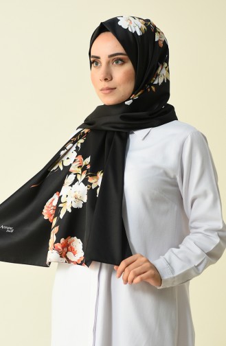 Armine Twill Takinli Şal 250190-02 Siyah 250190-02