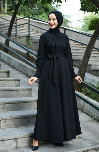 Robe Hijab Noir 8020-01