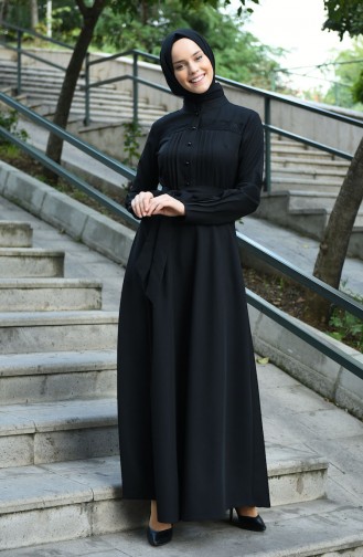 Robe Hijab Noir 8020-01