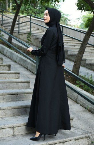 Robe Hijab Noir 8020-01