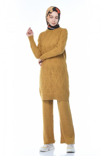 Tricot Tunic Trousers Double Set Mustard 1912-03