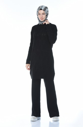 Tricot Tunic Trousers Double Set Black 1912-08