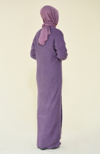 Ensemble Deux Pieces Robe Gilet Tricot 1915-02 Violet 1915-02