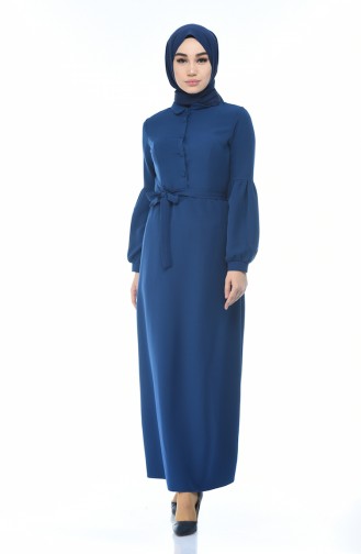 Indigo Hijab Dress 2699-04