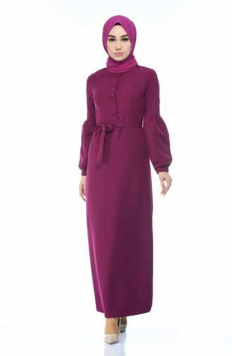Plum Hijab Dress 2699-05