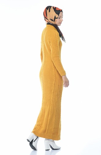 Mustard Hijab Dress 0931-05