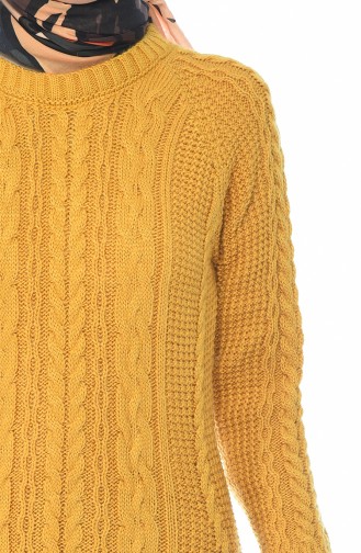 Mustard İslamitische Jurk 0931-05