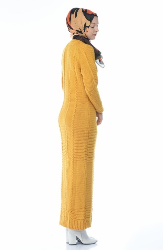 Mustard İslamitische Jurk 0933-02