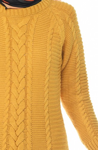 Mustard İslamitische Jurk 0933-02