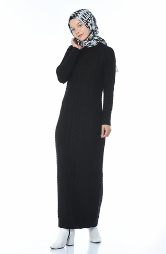 فستان أسود 0933-04