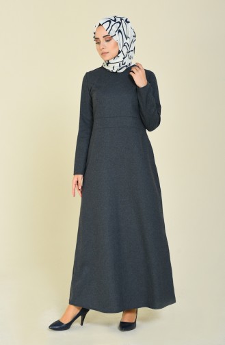 Anthracite Hijab Dress 9113-01