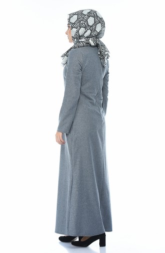 فستان رمادي 9113-02