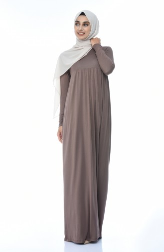 Dunkel-Nerz Hijab Kleider 0729B-12