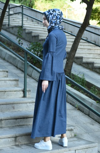 Indigo Hijab Dress 5038-06