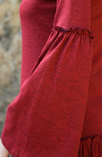 فستان أحمر كلاريت 5038-10