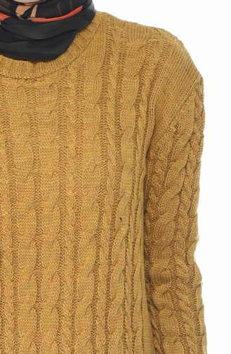 Tricot Knitted Dress Mustard 1950-03