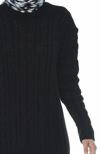 Tricot Knitted Dress Black 1950-05