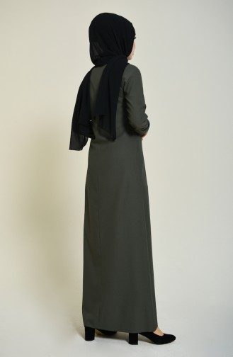 Khaki Hijab Kleider 0252-02