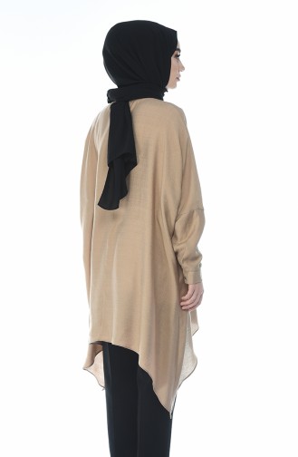 Asymmetrical Tunic with Pockets Mink 1235-02