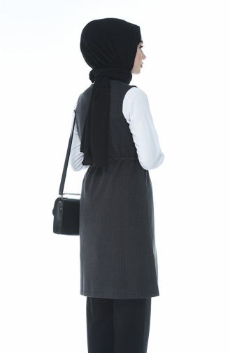 Waist Pleated Vest Anthracite 0728-04