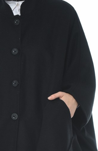 Fleece Poncho mit Tasche 5012-01 Schwarz 5012-01