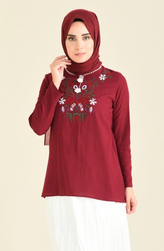 Claret Red Blouse 21213-07