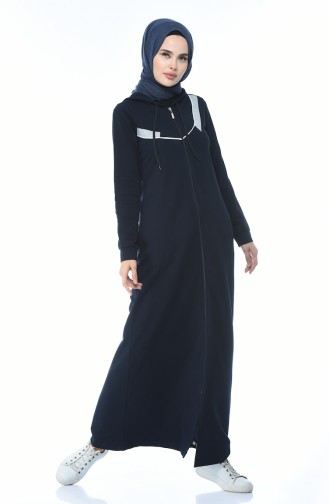 Sports Abaya Navy blue 9100-03