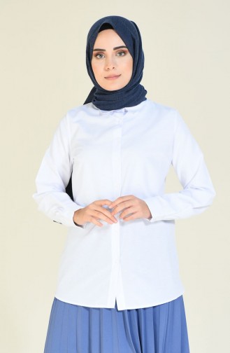 Chemise D école Sans Manches 6386-01 Blanc 6386-01