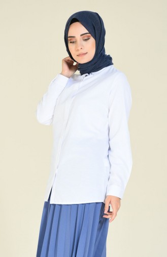 Chemise D école Sans Manches 6386-01 Blanc 6386-01