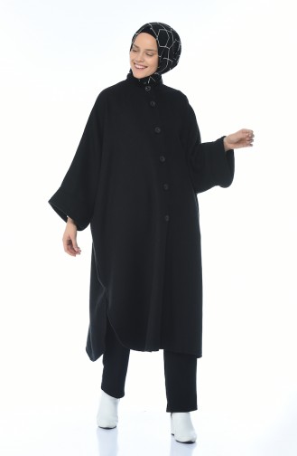 معطف طويل شتوي أسود 5007A-01