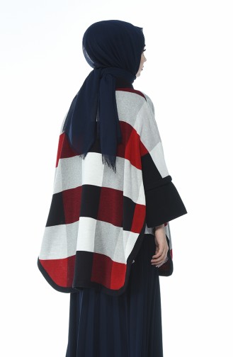 Dunkelblau Poncho 1002A-02