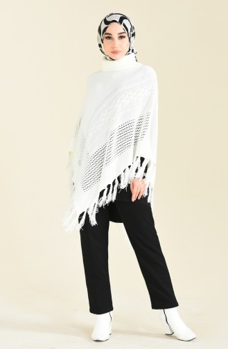 Ecru Poncho 1003-02