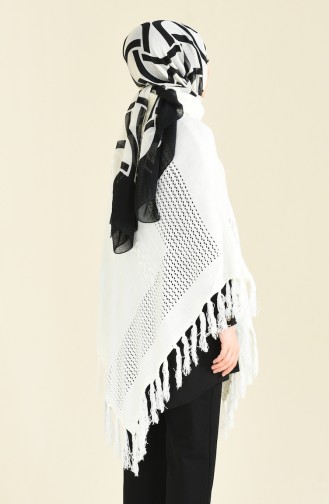 Ecru Poncho 1003-02