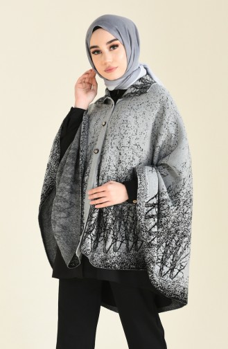 Gray Poncho 1004-01