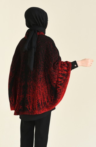 Rot Poncho 1004-04