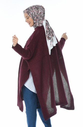 Claret Red Poncho 7302-01