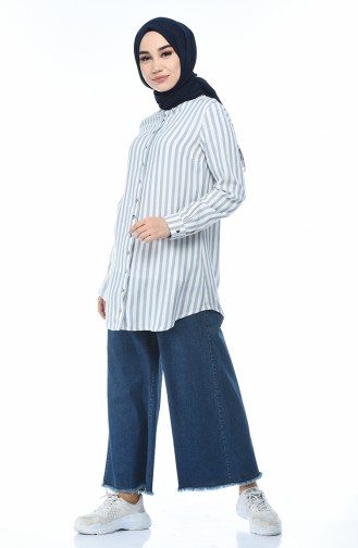 Pantalon Large Jean 7283-01 Bleu Jean 7283-01