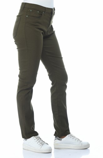 High waist Battal Pants 17059-01 Dark Khaki 17059-01