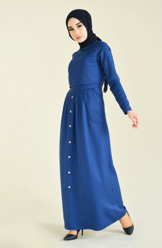 Indigo Hijab Dress 4275-11