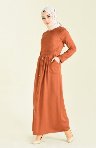 Copper Hijab Dress 4275-12