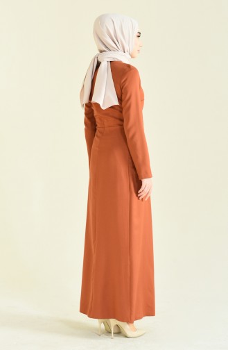 Copper Hijab Dress 4275-12