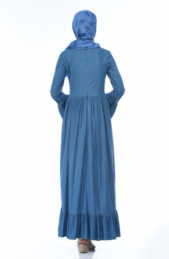 Robe Jean Froncée 81741-01 Bleu Jean 81741-01