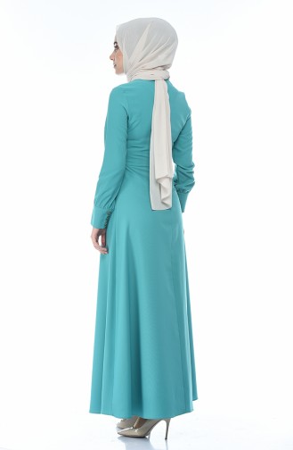 فستان مطرز بالخرز أخضر 2088A-01
