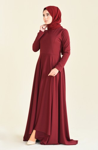 A Pile فستان أحمر كلاريت 1955-01